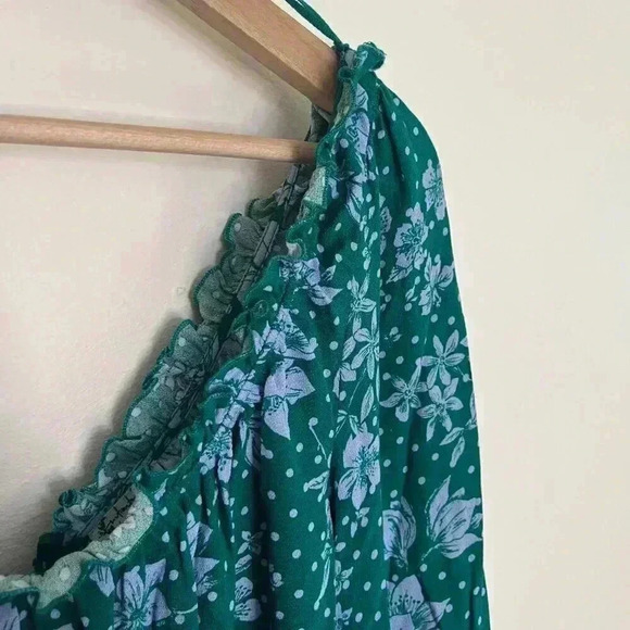 NWT Free People One on One Date Green Floral Bodysuit - Picture 7 of 16